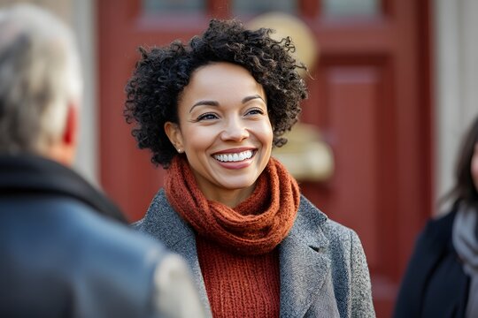 Greeters welcoming church members