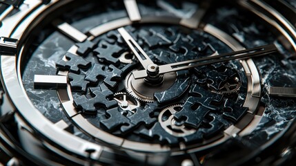 Fototapeta premium Time's intricate puzzle