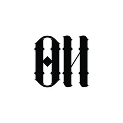 OH monogram logo design letter text name symbol monochrome logotype alphabet character simple logo