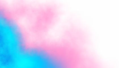 Pink abstract fog. Pink and blue cloudiness, mist or smog moves on transparent background. Beautiful swirling pastel noise smoke.