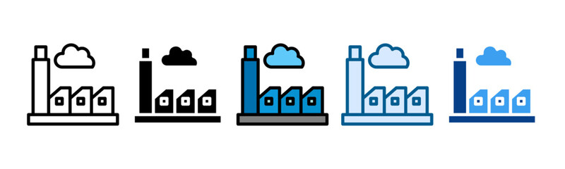 Obraz premium Factory Check Icon Set Multiple Style Collection