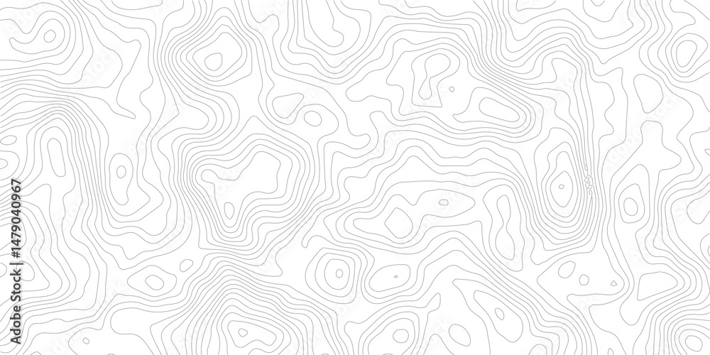 Wall mural topographic map background geographic line map with elevation assignments. modern design with white 