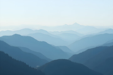 Foggy Mountains in the Distance,