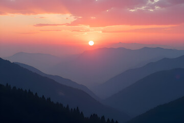 Mountains at Sunset