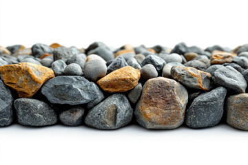 Clean Gray Gravel Driveway with White Background Texture