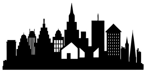 Obraz premium silhouette of the city of london, Abstract City vector, transparent city landscape, Dots Building in the night City