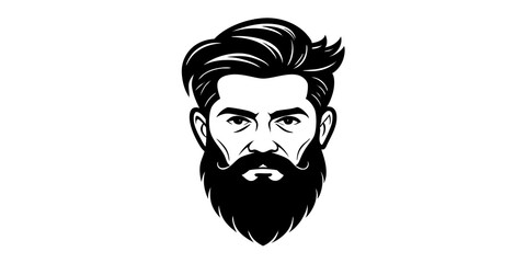 Man with Large Mustache and Beard