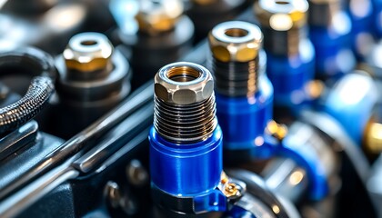 Engine components close-up