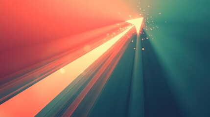 Abstract arrow graphic with vibrant color gradients