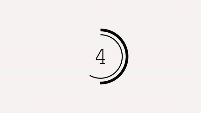 10 seconds countdown timer animation from 10 seconds to 0 seconds with alpha channel , 10 second countdown timer on a transparent background.