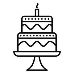 Birthday Line Icon