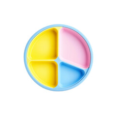 Colorful Divided Silicone Baby Plate for Portion Control