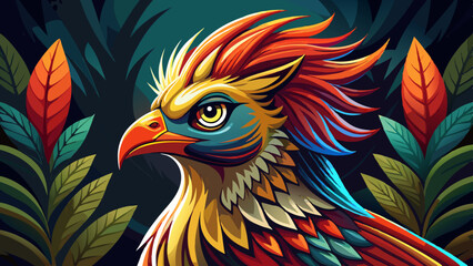 Obraz premium This beautiful bird symbolizes focus and precision, making it a perfect element in illustrations that aim to portray elegance, freedom, and the untamed spirit of the natural world.