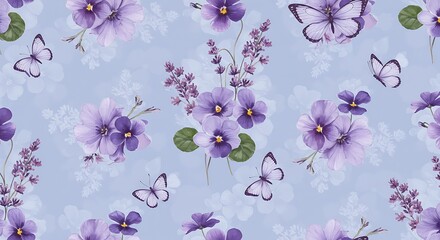 Lavender Dreams: A Watercolor Floral Pattern