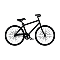 Fototapeta premium Bicycle Silhouette Clipart on White Background