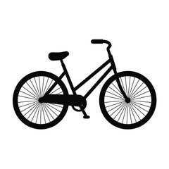 Fototapeta premium Bicycle Silhouette Clipart on White Background