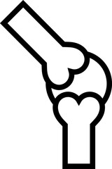 Bone icon in line style