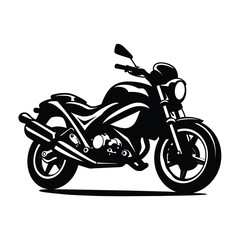 Obraz premium Motorcycle Silhouette Clipart on White Background