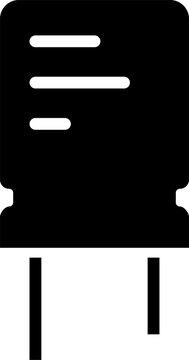 Silhouette of capacitor