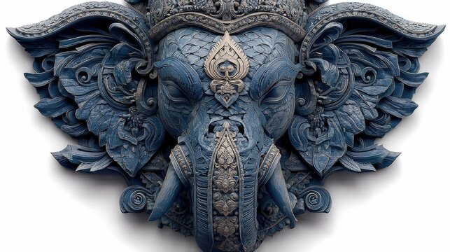 Sculptural representation of ganesha modern art in a creative studio merging tradition and innovation