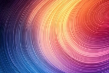 Abstract gradient background of curved lines in blue yellow orange and pink tones studio shot
