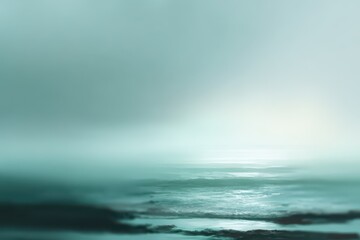 Obraz premium A tranquil, misty coastal scene at dawn.