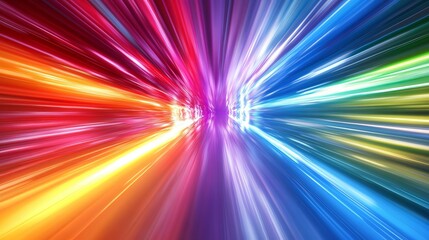 Vibrant Rainbow Speed Light Rays Abstract Background Digital Art Design Graphic Colorful Energy Motion Blur Fast Speed Lines Dynamic Powerful Vivid   
