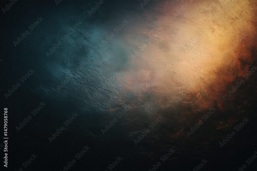 Fototapete dark teal and gold textured background, ideal for moody designs or dramatic presentations. the gradi