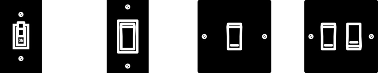 Set of light switch icons