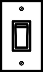 Vector illustration of a light switch. Light switch icon