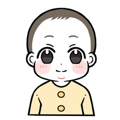 微笑む赤ちゃんのイラスト