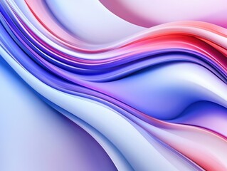 Abstract flowing gradient waves in motion digital art background with smooth curves and vibrant colors like red and blue