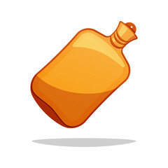 Rubber hot water bag vector isolated on white background.