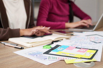 UI UX Designers Collaboration Asian Women Brainstorming Website App Interface Design Inspiration...
