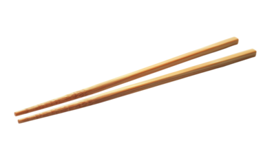 Chopsticks on transparent or white background