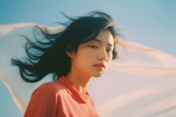 A young chinese woman photography portrait adult.