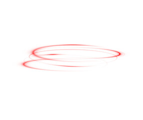 Glowing Red Spiral Light Trail &ndash; Futuristic Swirl, Energy Vortex, Abstract Neon Wave with Sparkling Streaks and Rotating Beams, Transparent PNG for Dynamic Motion or Sci-Fi Background
