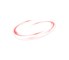 Naklejka premium Red Neon Light Trail with Swirling Spirals – Glowing Vortex, Twisting Energy Beams, Futuristic Wave Effect with Sparkles on Transparent PNG Background for Motion and Speed Design