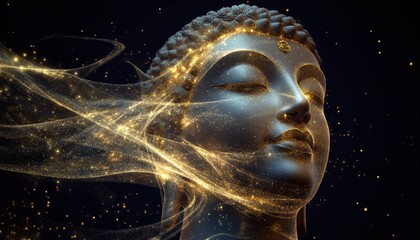 Buddha purnima celebration serene temple digital art spiritual environment inspirational viewpoint