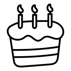 Outline Bithday Element