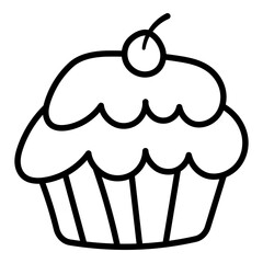 Outline Bithday Element