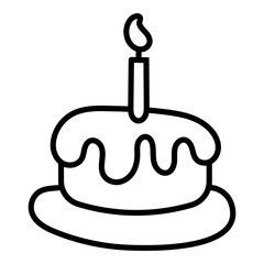 Outline Bithday Element