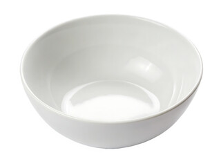 Elegant empty white bowl isolated on white background ideal for food or restaurant settings