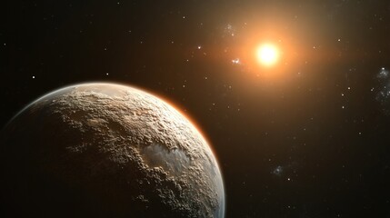 Obraz premium Exoplanet in the Stellar System