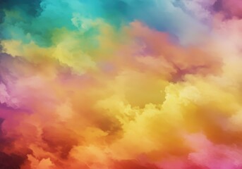 A vibrant and colorful sky filled with soft clouds creating a dreamy abstract background