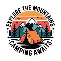 Outdoor Vector T-Shirt Design Art & Illustration