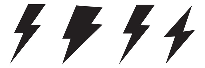 Lightning icon set. electric icon vector. power icon. energy sign