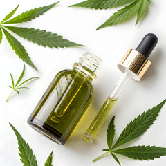 CBD Oil: Hemp Extract Benefits isolated background