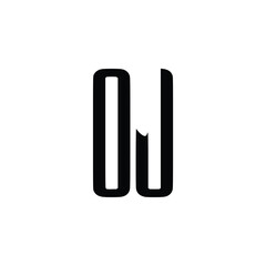 OJ monogram logo design letter text name symbol monochrome logotype alphabet character simple logo