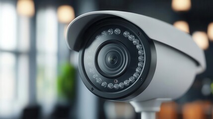 High-definition home security camera, advanced safety device, privacy and surveillance concept, Copy Space, High Resolution, Commercial use